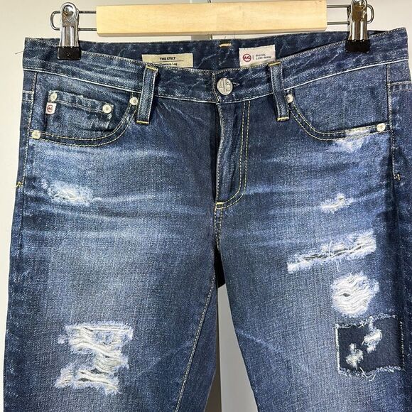 AG ADRIANO GOLDSCHMIED Women Digital Luxe Stilt Cigarette Leg Jeans Blue Size 26 - Picture 7 of 14